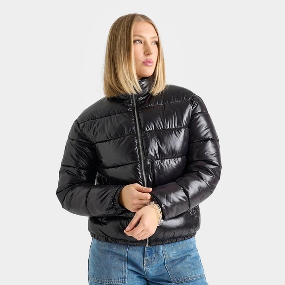 Supply & Demand New York Women’s Medium (M) Shiny Black Puffer Fog Jacket NWT